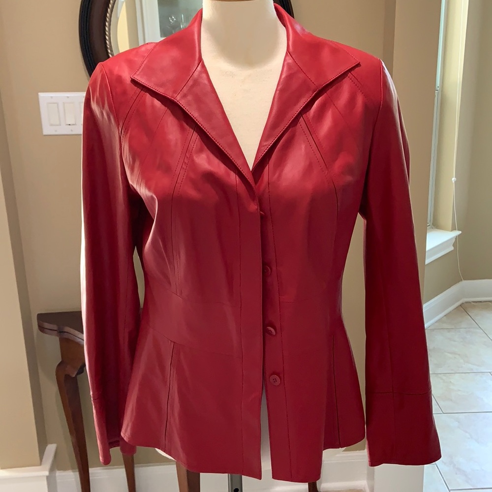 Lafayette 148 NY Lambskin Leather Jacket